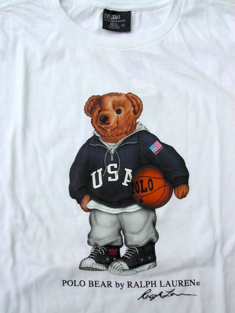 men's polo teddy bear shirt